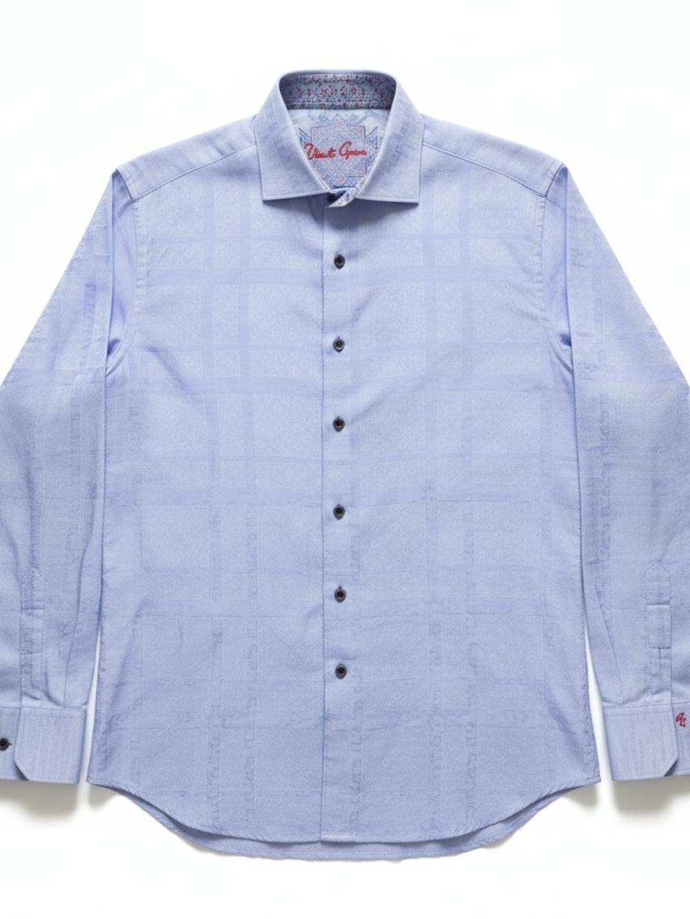 Robert Graham Mens Dress Shirt Classic Fit M Purple Patern